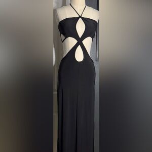 🖤 New 🖤 Elegant Black Halter Dress Size Medium Or Large 🖤